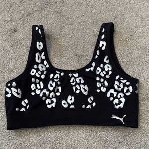 Puma silver leopard bra